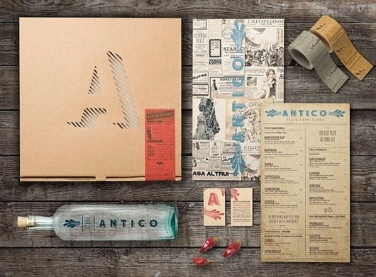 Antico PizzaÂ Napoletana - TheDieline.com - Package Design Blog #logo #identity #pizza