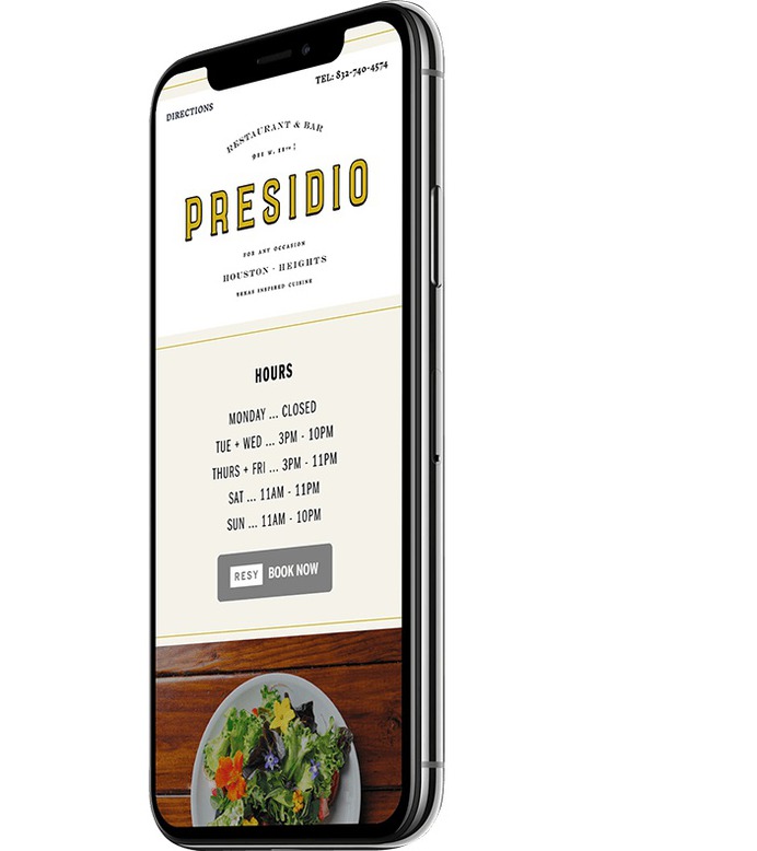 Restaurant Responsive Web Design – Presidio #restaurant #website #design #houston