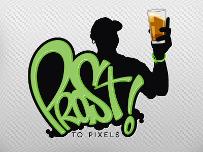 Prost to Pixels #beer #type #illustration #logo #hand