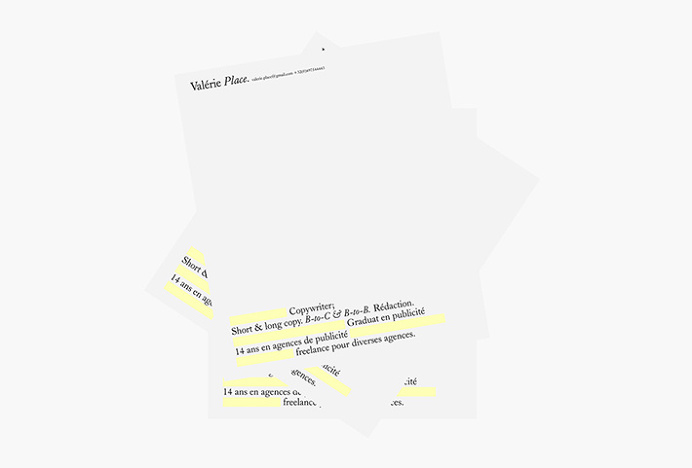 Valérie Place by Dimitris Kostinis #branding #stationery #typography
