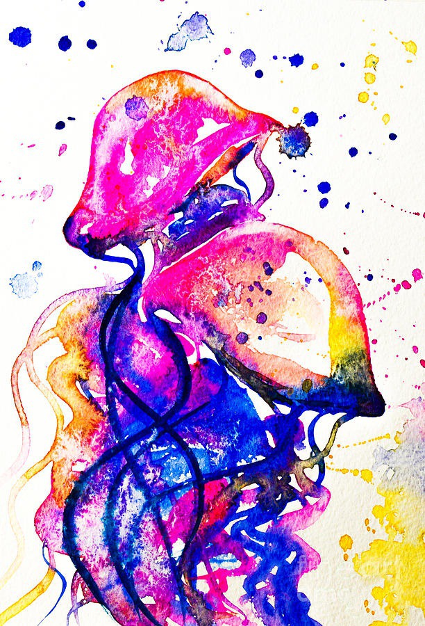 easy jellyfish painting & jellyfish paint by numbers