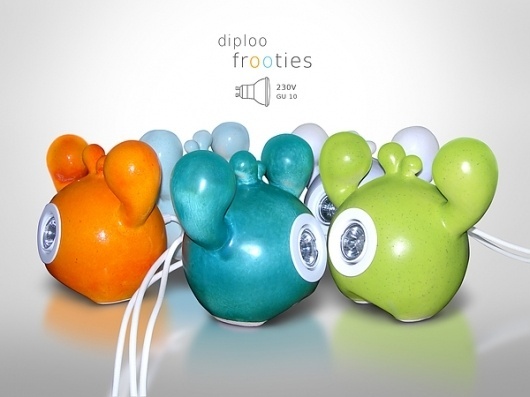 Diploo FROOTIES on the Behance Network #lamp #diploo #design #lighting #ceramic #funny