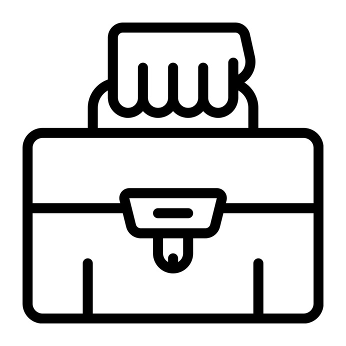 See more icon inspiration related to case, bag, handbag, hand, business and finance, hands and gestures, briefcase, business, suitcase and tool on Flaticon.