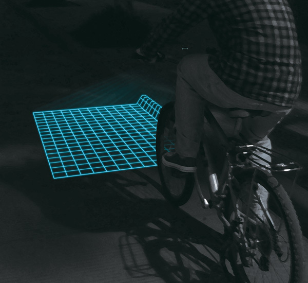 Riding on rough roads at night isn't easy — Lumigrids LED grids light makes this difficult task much safer. #design #product #industrial #outdoor #fun