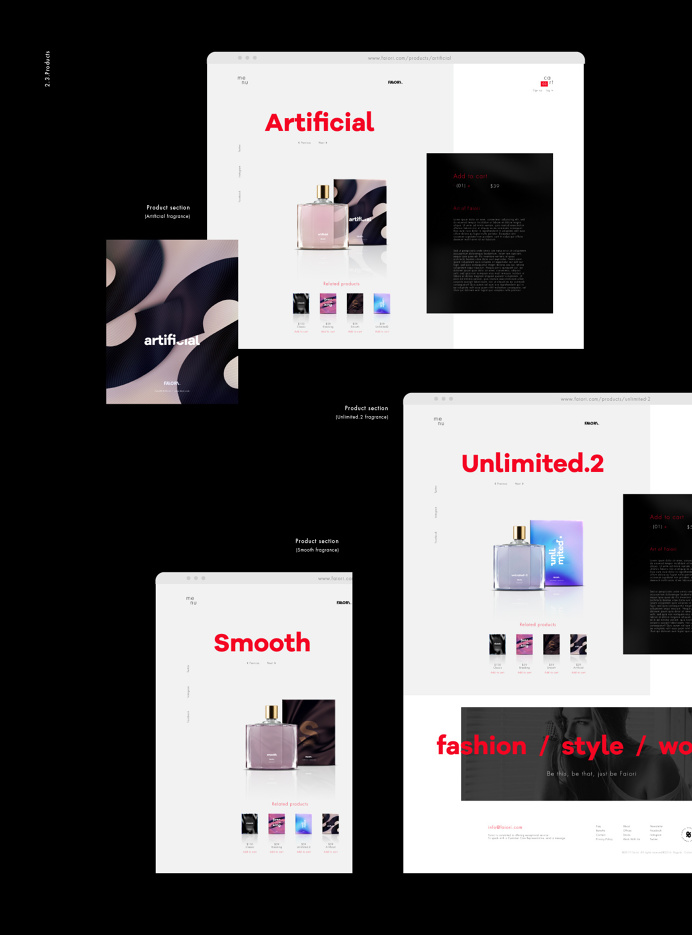 behance.net/gallery/54273837/Faiori #Webdesign #Interaction #Ui #Ux #Product #Fashion
