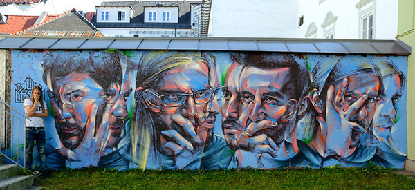 CJWHO ™ (Street Portraits by Rems182 Rems182,'TD',...) #mural #design #illustration #portrait #art #street