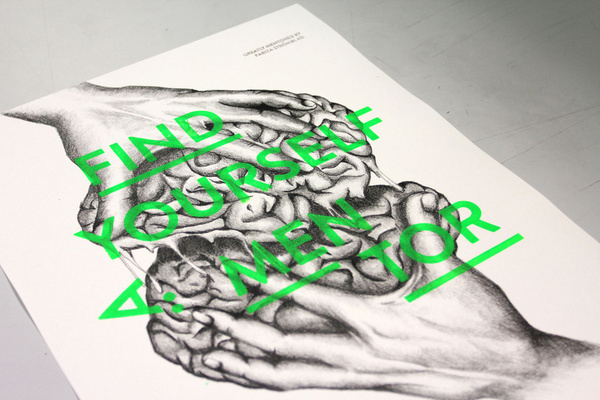 Find Yourself A Mentor by Ella Zheng #poster #typography