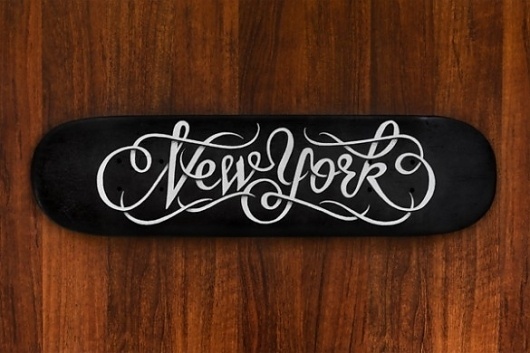 Hand drawn skate deck lettering #lettering #deck #skate #york #hand #new