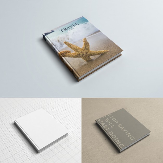 Realistic book cover mock up Free Psd. See more inspiration related to Mockup, Cover, Book, Template, Books, Book cover, Mock up, Mockups, Up, Realistic, Mock ups, Mock and Ups on Freepik.
