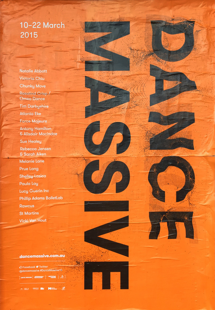 Poster for Chunky Move Dance Massive #poster #typography #orange