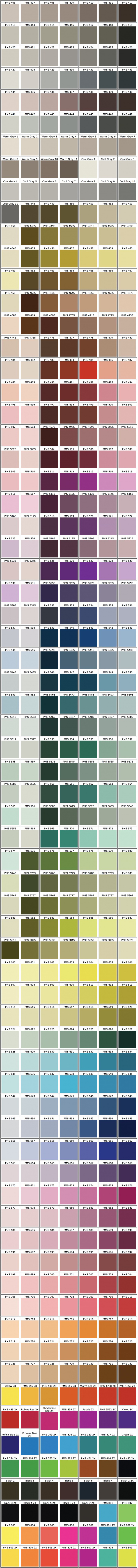 Pantone Color Chart