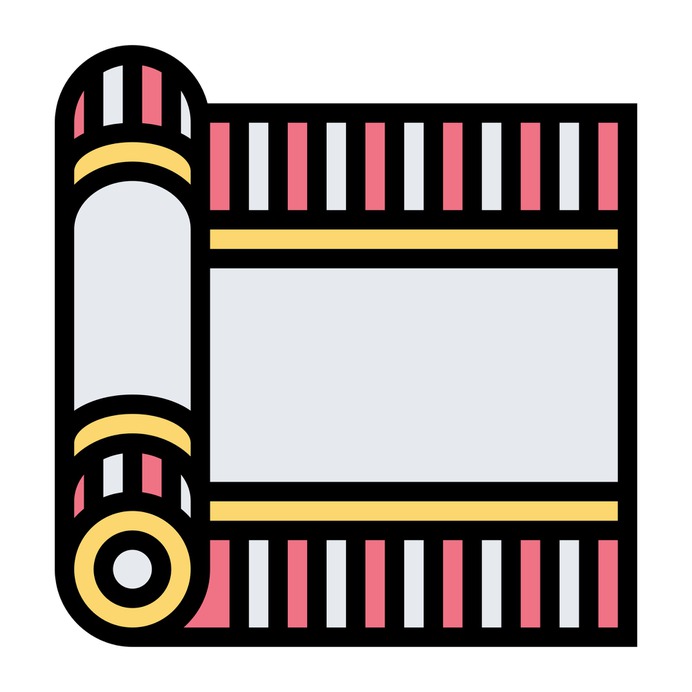 See more icon inspiration related to fabric, cover, floor, picnic, Tools and utensils, mat and roll on Flaticon.