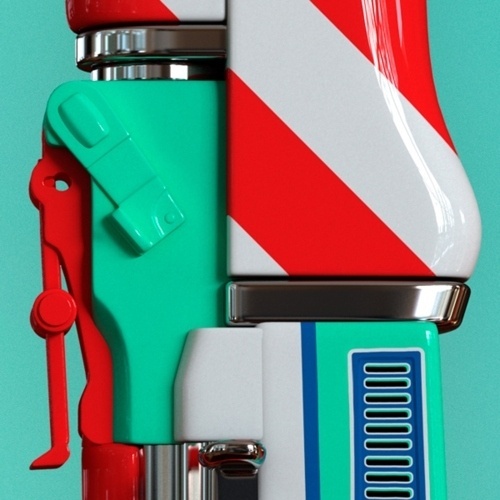 inspirationos #sculpture #gun #colors #chrome #plastic