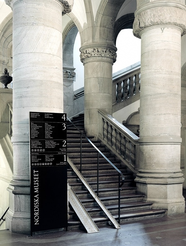 BVD — Nordiska museet #serif #wayfinding #culture #museet #bvd #signage #nordiska