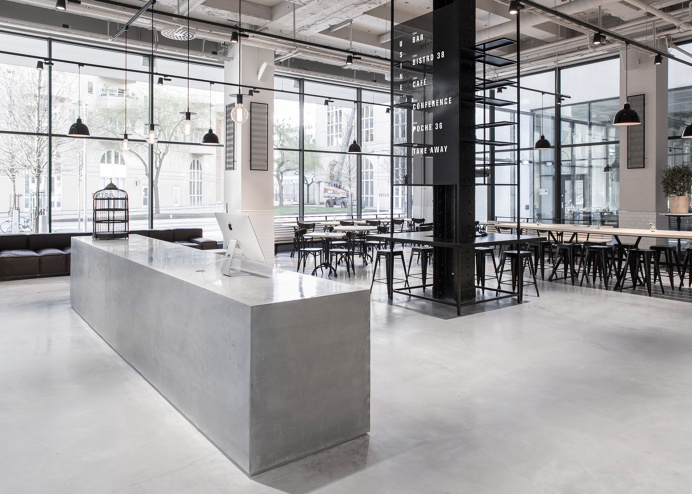 Usine Restaurant by Richard Lindvall #restaurant #interior #Stockholm #concrete