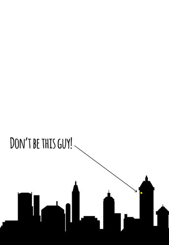That Guy Art Print by Oliver Cheshire Easyart.com #font #cityscape #quote #monochrome #illustration #motto #type #skyline #typography