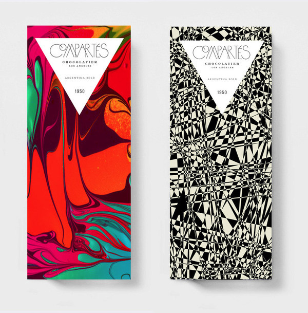 Kyle Poff's vibrant packaging for Compartes Chocolatiers #packaging #chocolate