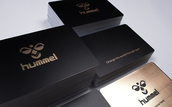 Hummel plastic cards by: www.onad.dk #gold #card #buisness #black