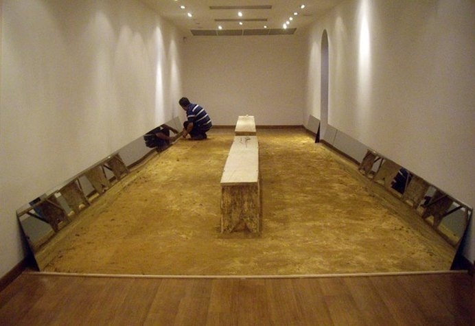 Instalación: territorio Exposición La vidente 21-27 de mayo del 2014 #installation #indigenous #armando #mirror #wayuu #territorio #vega #art #valbuena
