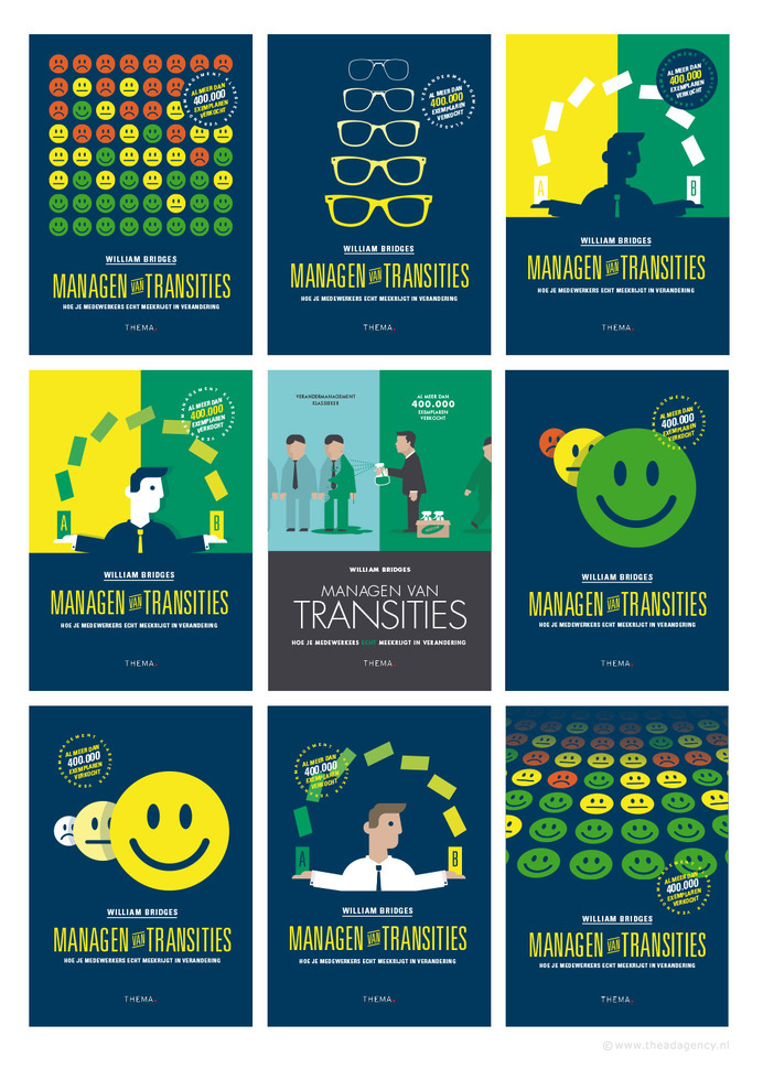 Concepts for "Managen van Transities", Thema | design by The Ad Agency, www.theadagency.nl | #design #graphic #book #concepts #illustration #coverdesign