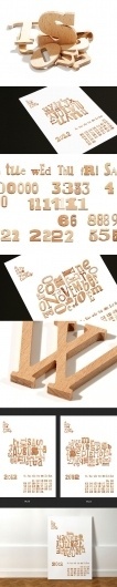Wooden calendar on Typography Served #type #calendar #wood