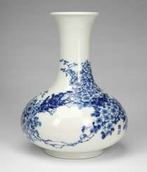 Excellent Vase made of porcelain with underglaze blue decoration of plum blossoms and birds #Sets #Tea sets #Porcelain sets #Antique plates #Plates #Wall plates #Figures #Porcelain figurines #porcelain