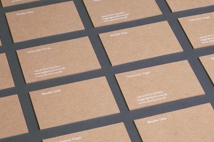 studio una graphic design branding logotype corporate identity germany mindsparkle mag designblog cardboard brown silk screen printing print