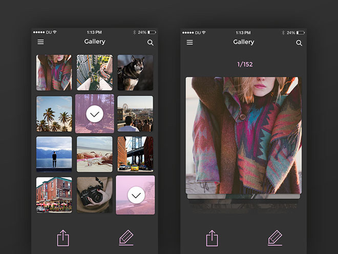 Cardzz : Mobile IOS UI Kit PSD