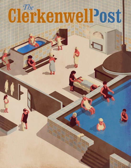 illustration #spa #pool #illustration #clerkenwell