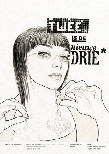 merry christmas | Denise van Leeuwen #illustration #portrait #pencil