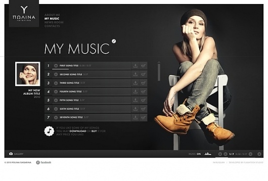 Polina Gagarina Official Site on Web Design Served #fdgfdgfdg