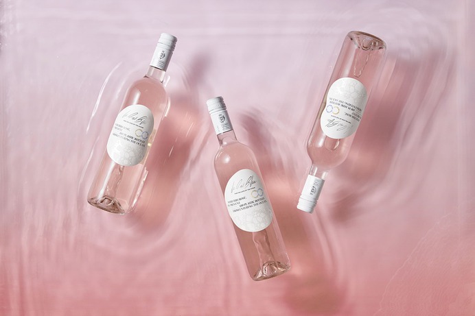 Le Rose Bleu Wine Packaging - Mindsparkle Mag Le Rose Blue represents a French premium rose wine generating awareness of the ocean's conservation. #logo #packaging #identity #branding #design #color #photography #graphic #design #gallery #blog #project #mindsparkle #mag #beautiful #portfolio #designer
