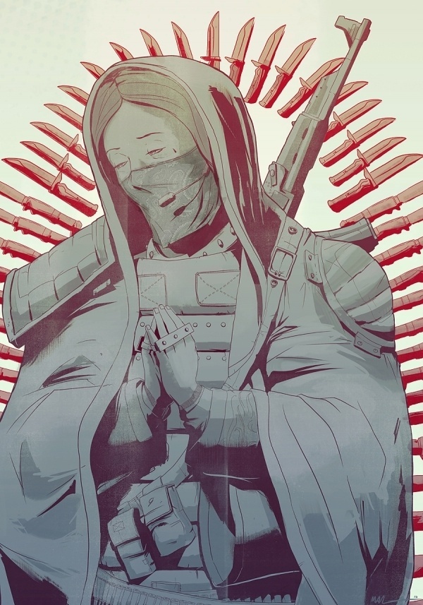 http://www.oscarmar.com/index.php?/work/illustration/ #knifes #47 #ak #mary #oscar #virgen #protectora #mar #virgin