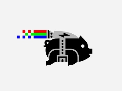 Dribbble - Render Hog Logo Option by Luke Bott #motion #hog #jet #identity #logo #pack