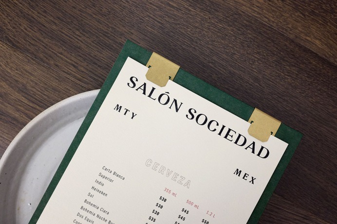 Salon Sociedad Branding - Mindsparkle Mag In addition to the architecture project, Communal Studio developed the visual identity for Salón Sociedad which is a renovated hall/bar located inside the complex Sociedad Cuauhtémoc y Famosa, a club for Heineken Mexico's staff and associates. #packaging #identity #branding #design #color #photography #graphic #design #gallery #blog #project #mindsparkle #mag #beautiful #portfolio #designer