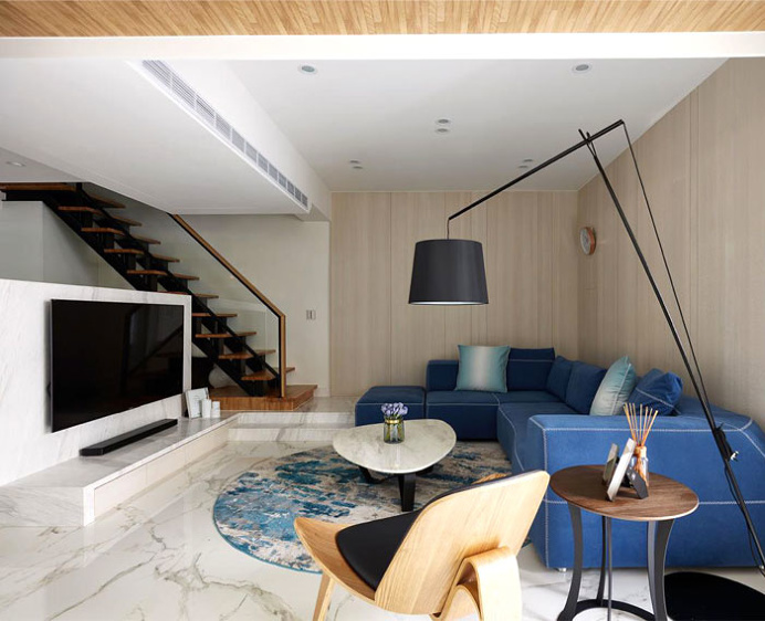 Modern Two-Level Apartment in Taipei - InteriorZine