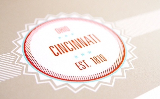 These Are Things / Cincinnati Neighborhoods Map #ohio #neighborhood #letterpress #map #seal #are #logo #cincinnati #things #these