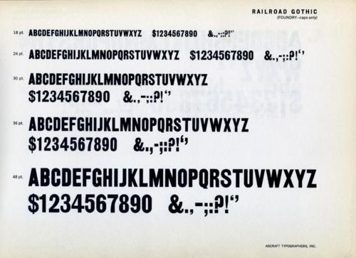 Daily Type Specimen | Railroad Gothic is an anonymous ATF design from... #typography