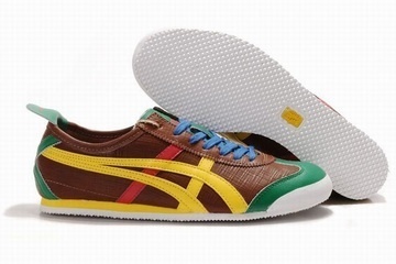 Asics Mexico 66 Chocolate/Yellow/Green/Red Men's #shoes
