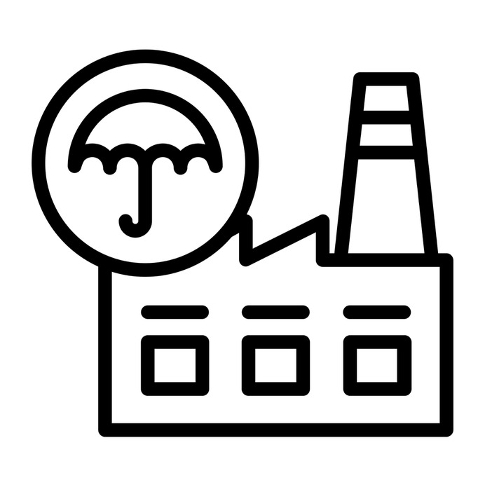 See more icon inspiration related to manufacturer, powerplant, insurance, establishment, umbrella, company, industry, factory, buildings, building and security on Flaticon.