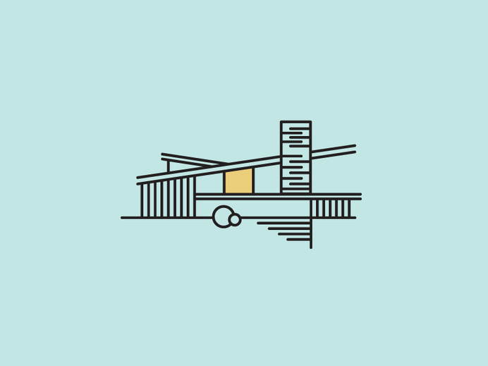 Mid Cent House #illustration
