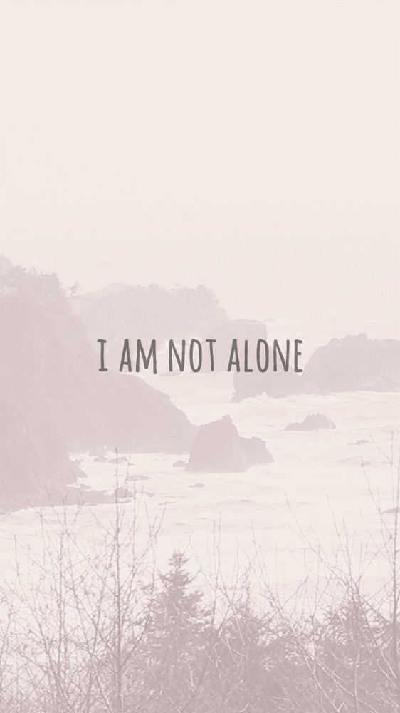 I AM NOT ALONE poster #inspiration #fonts #prints #photography #posters #typography