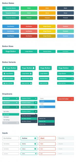 Flat buttons dropdowns and inputs Free Psd. See more inspiration related to Button, Flat, Buttons, Psd, Material, Push, Vertical, Push button, Psd material, Inputs and Flattening on Freepik.