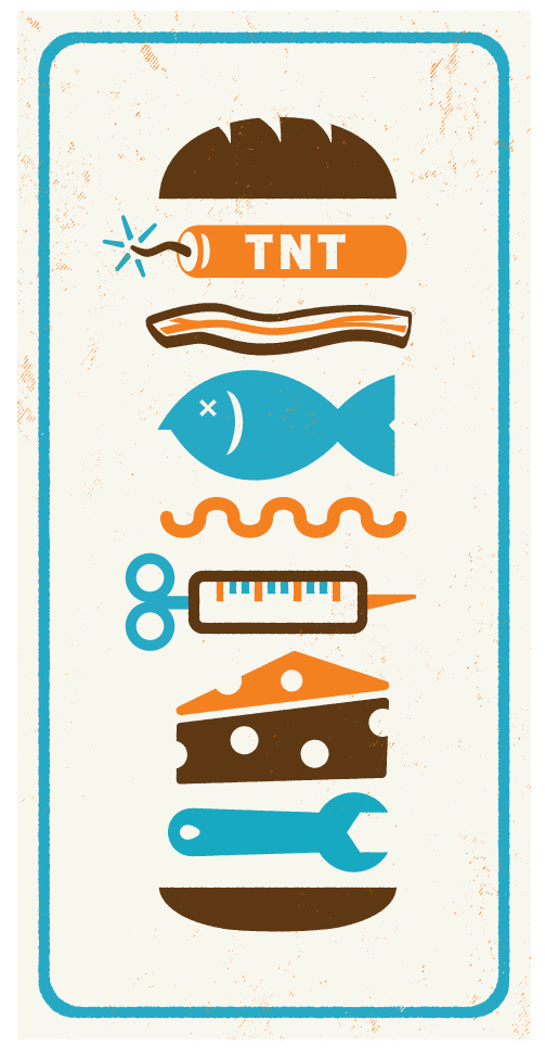 Sandwich Poster. #mysertymeatdesign #mysterymeat #illustration #illustrator #sandwich #vector #poster