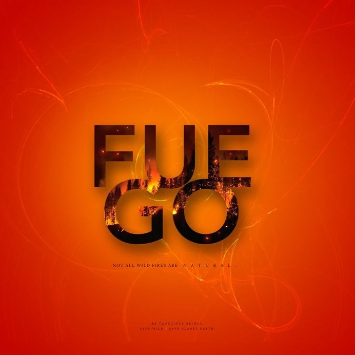 #Design #Experiment #wildfire #nature #fire #earth #orange #concept #yellow #typography
