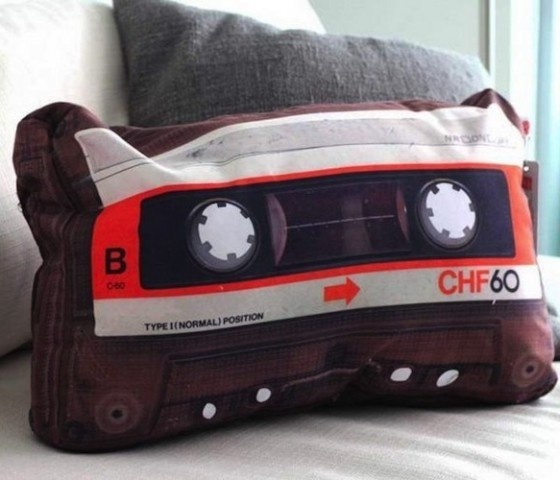 Retro Cassette Pillow #home