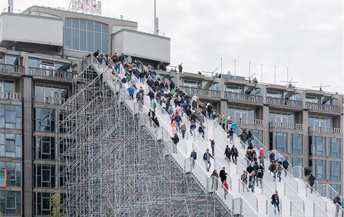 MVRDV's Giant Scaffold Staircase in Rotterdam Opens to the Public