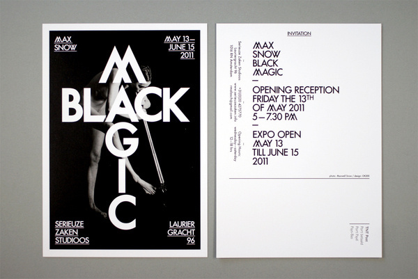 Max Snow / Black Magic / The Days and Nights Festival on Behance #print #black #poster #magic #type