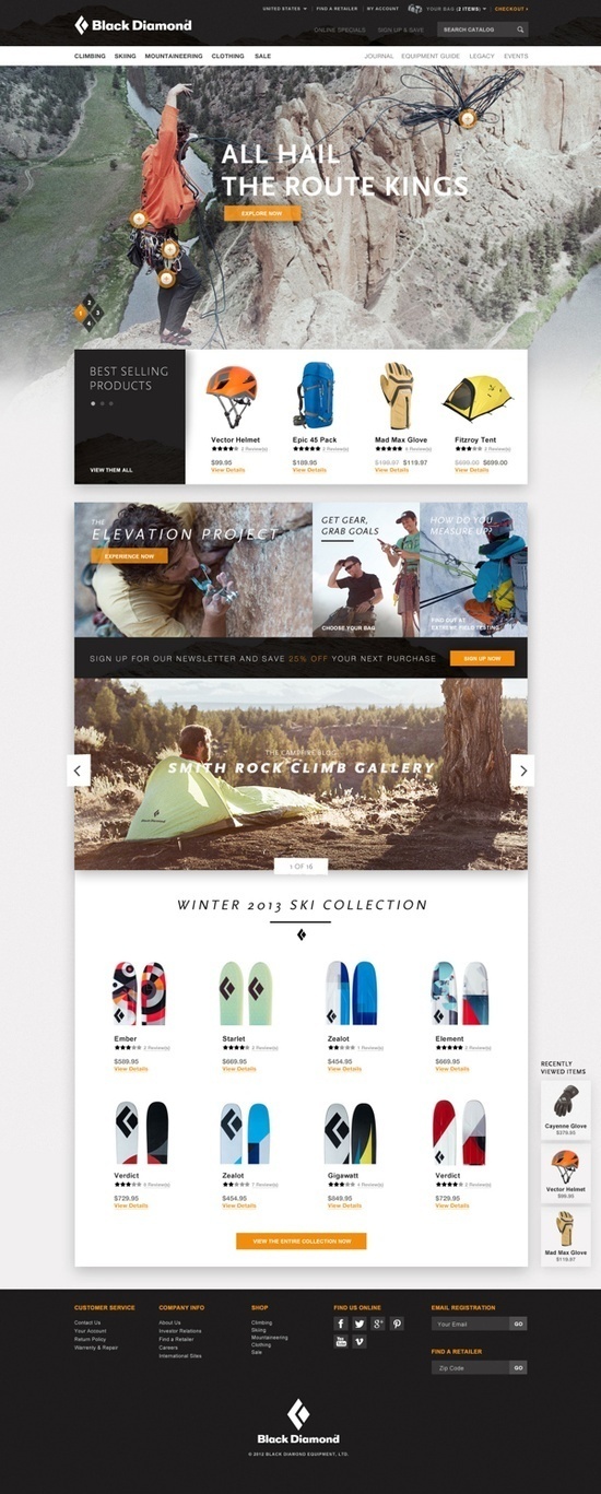 Black Diamond Website Pitch by Ryan Mendes #diamond #design #web #black