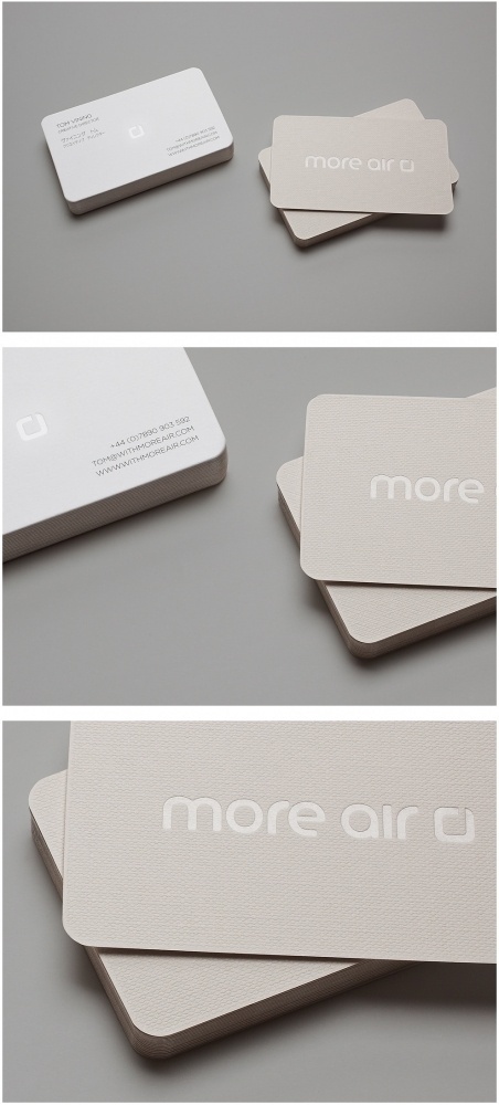 More Air - More Air #card #buckram #embossed #business